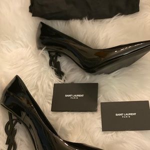 YSL OPYUM PATENT LEATHER HEEL
